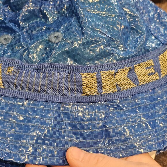 IKEA Bucket Hat Knorva Frakta Shopping Bag Blue Yellow Drippy Limited Edition OS - Picture 2 of 6